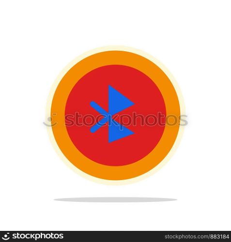 Bluetooth, Ui, User Interface Abstract Circle Background Flat color Icon
