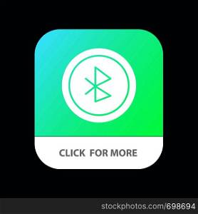 Bluetooth, Ui, User Interface Mobile App Button. Android and IOS Glyph Version