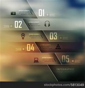 Blur business steb options banner. Vector illustration. can be used for , diagram, number options, step up options, web template, infographics. Blur, shadows background