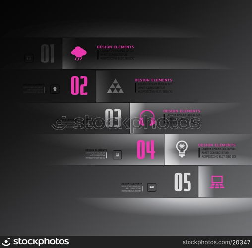 Blur business step transparent and shadows options banner. Vector illustration. can be used for , diagram, number options, step up options, web template, infographics. Blur, shadows background