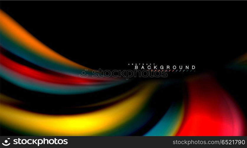 Blur color wave lines abstract background. Blur color wave lines abstract background. Vector illustration for app wallpaper, business presentation or web banner