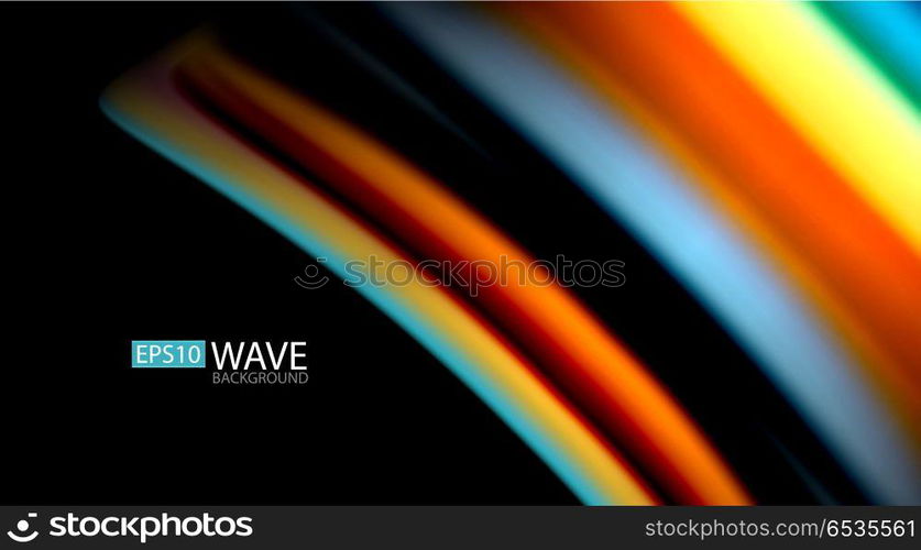 Blur color wave lines abstract background. Blur color wave lines abstract background. Vector illustration for app wallpaper, business presentation or web banner