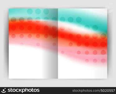 Blur wave business print template, abstract background. Blur wave business print template, abstract background. Business flyer, report or magazine cover design