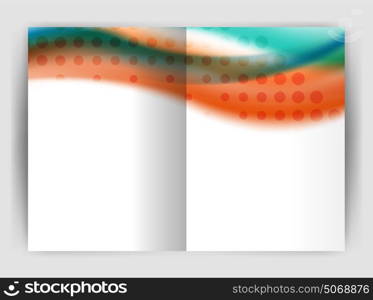 Blur wave business print template, abstract background. Blur wave business print template, abstract background. Business flyer, report or magazine cover design