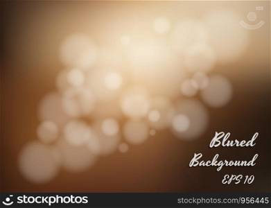 Blured background warm light style abstract bokeh design. vector illustration