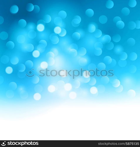 Blurred abstract background . Blurred abstract background with blue and white bokeh