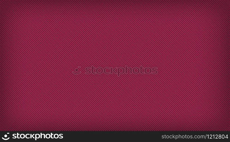 Blurred background. Diagonal Wave pattern. Abstract dark burgundy color gradient design. Line texture background. Wave strips pattern
