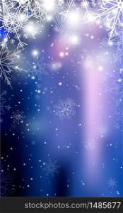 Blurred blue Christmas winter background with sparkles and snowflakes.. Blurred blue Christmas winter background with sparkles and snowf