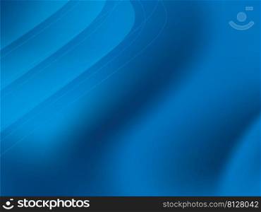 Blurred bright blue abstract background with geometric shapes in curves and parallel lines.