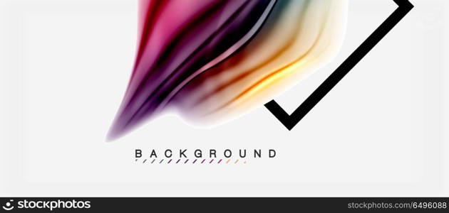 Blurred fluid colors background, abstract waves lines, vector illustration. Blurred fluid colors background, abstract waves lines, mixing colours with light effects on light backdrop. Vector artistic illustration for presentation, app wallpaper, banner or posters