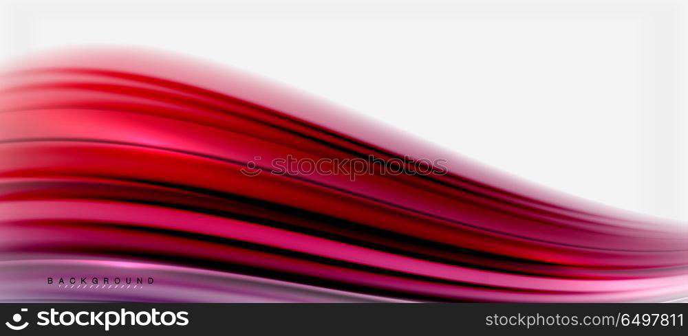 Blurred fluid colors background, abstract waves lines, vector illustration. Blurred fluid colors background, abstract waves lines, mixing colours with light effects on light backdrop. Vector artistic illustration for presentation, app wallpaper, banner or posters