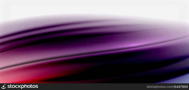 Blurred fluid colors background, abstract waves lines, vector illustration. Blurred fluid colors background, abstract waves lines, mixing colours with light effects on light backdrop. Vector artistic illustration for presentation, app wallpaper, banner or posters