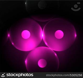 Blurred glowing circles, digital abstract background. Blurred glowing circles, digital abstract background. Vector hi-tech futuristic template