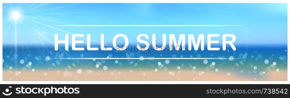 Blurred Hello Summer Banner