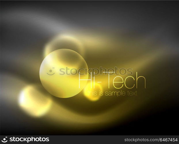 Blurred neon glowing circle, hi-tech modern bubble template, techno glowing glass round shapes or spheres. Geometric abstract background. Blurred neon glowing circle, hi-tech modern bubble template, techno glowing glass round shapes or spheres. Geometric abstract background. Vector illustration