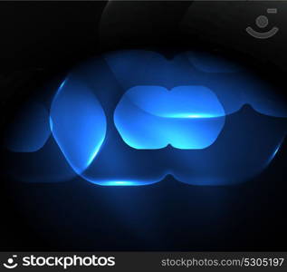 Blurred transparent hexagons on dark, digital abstract background. Blurred transparent hexagons on dark, digital abstract background. Hi-tech modern business or technology backdrop or presentation wallpaper