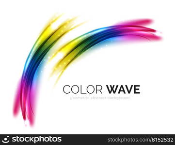 Blurred vector wave design elements. Blurred vector wave design elements with shiny light effects