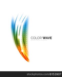 Blurred vector wave design elements. Blurred vector wave design elements with shiny light effects