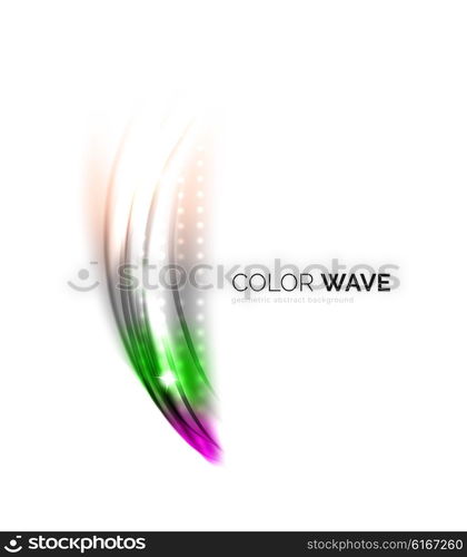 Blurred vector wave design elements. Blurred vector wave design elements with shiny light effects