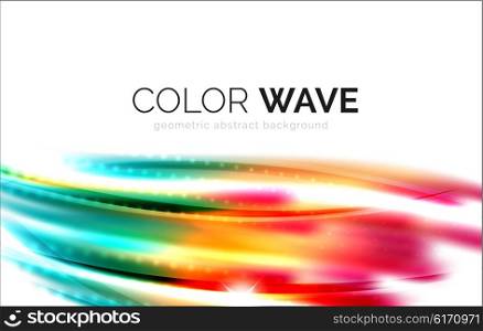 Blurred vector wave design elements. Blurred vector wave design elements with shiny light effects