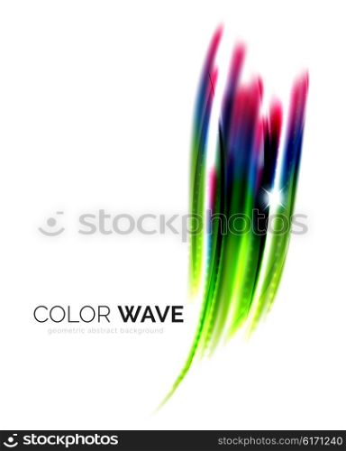 Blurred vector wave design elements. Blurred vector wave design elements with shiny light effects
