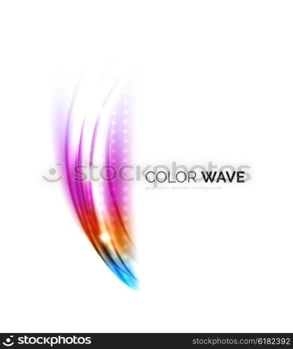 Blurred vector wave design elements. Blurred vector wave design elements with shiny light effects