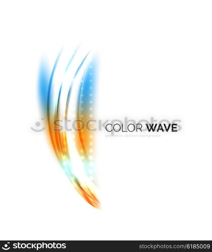 Blurred vector wave design elements. Blurred vector wave design elements with shiny light effects