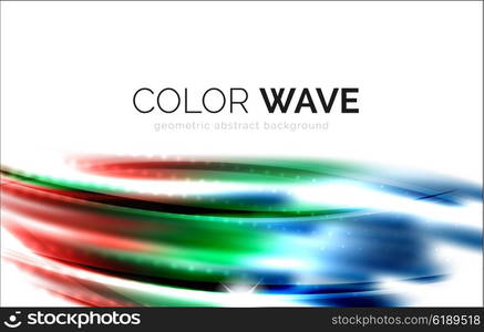 Blurred vector wave design elements. Blurred vector wave design elements with shiny light effects