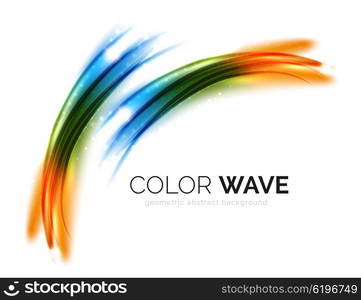 Blurred vector wave design elements. Blurred vector wave design elements with shiny light effects