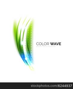 Blurred vector wave design elements. Blurred vector wave design elements with shiny light effects