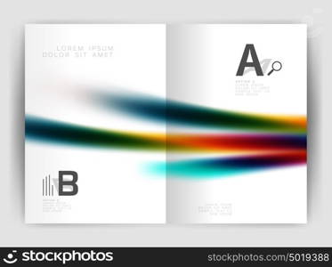 Blurred wave line. Business annual report abstract background. Blurred wave line. Business annual report abstract background. Business brochure or magazine template