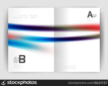 Blurred wave line. Business annual report abstract background. Blurred wave line. Business annual report abstract background. Business brochure or magazine template