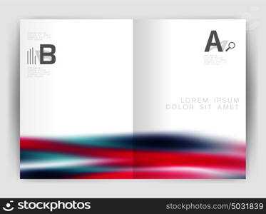 Blurred wave line. Business annual report abstract background. Blurred wave line. Business annual report abstract background. Business brochure or magazine template