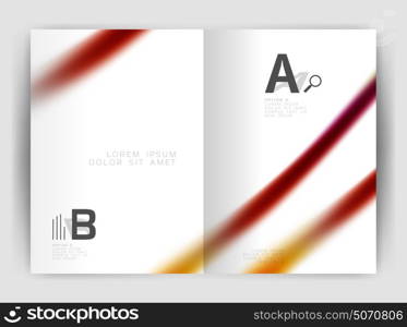 Blurred wave line. Business annual report abstract background. Blurred wave line. Business annual report abstract background. Business brochure or magazine template