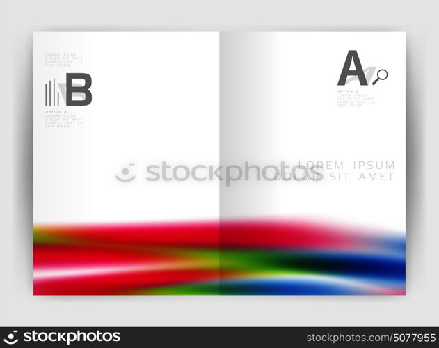 Blurred wave line. Business annual report abstract background. Blurred wave line. Business annual report abstract background. Business brochure or magazine template