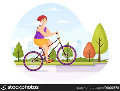 BMX Bicycle Sport Illustration with Young People Riding Bicycles for Web Banner or Landing Page in Flat Cartoon Hand Drawing Background Template