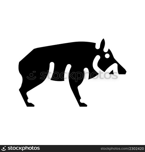 boar animal glyph icon vector. boar animal sign. isolated contour symbol black illustration. boar animal glyph icon vector illustration