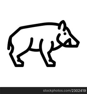 boar animal line icon vector. boar animal sign. isolated contour symbol black illustration. boar animal line icon vector illustration