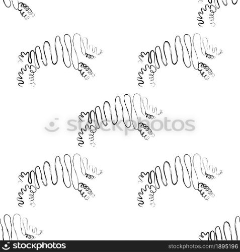Boar seamless pattern Vector Illustration in black and white colors