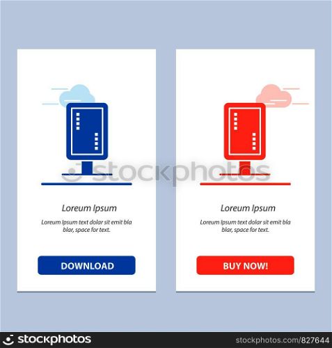 Board, Branding, Signboard, Banner Board Blue and Red Download and Buy Now web Widget Card Template