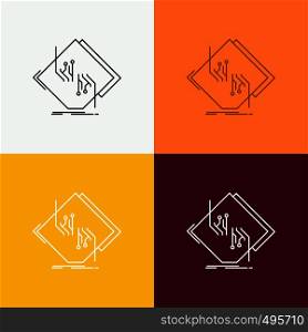 Board, chip, circuit, network, electronic Icon Over Various Background. Line style design, designed for web and app. Eps 10 vector illustration. Vector EPS10 Abstract Template background