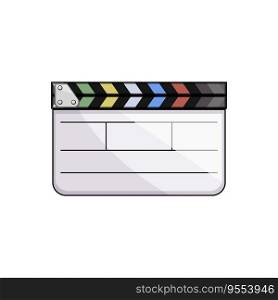 board clapperboard cartoon. production clapboard, clap clapperboard, action director board clapperboard sign. isolated symbol vector illustration. board clapperboard cartoon vector illustration