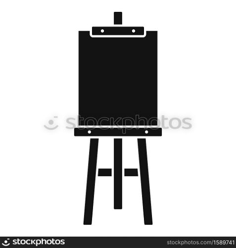 Board easel icon. Simple illustration of board easel vector icon for web design isolated on white background. Board easel icon, simple style