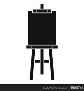 Board easel icon. Simple illustration of board easel vector icon for web design isolated on white background. Board easel icon, simple style