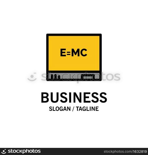 Board, Education, Formula Business Logo Template. Flat Color
