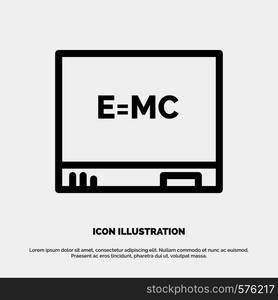 Board, Education, Formula Line Icon Vector