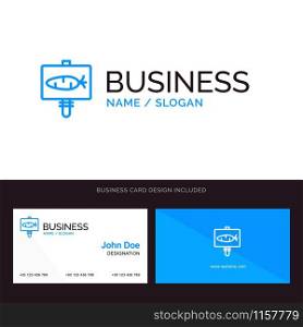 Board, Egg, Easter, Holiday Blue Business logo and Business Card Template. Front and Back Design
