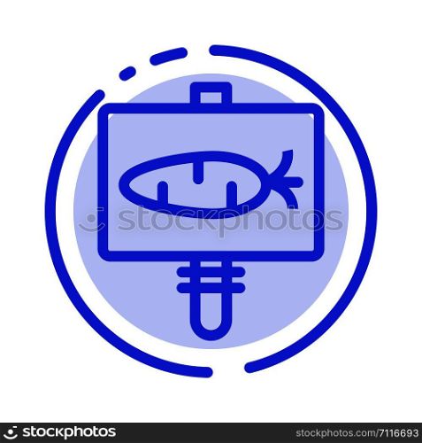 Board, Egg, Easter, Holiday Blue Dotted Line Line Icon