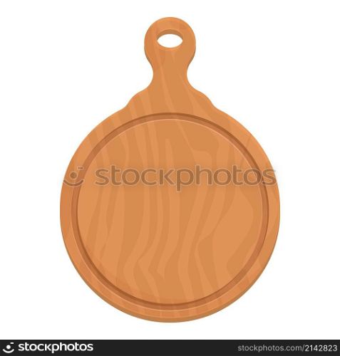 Board icon cartoon vector. Wooden plate. Kitchen utensil. Board icon cartoon vector. Wooden plate