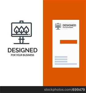 Board, Sign, Easter Grey Logo Design and Business Card Template